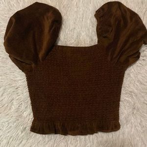 Brown crop top